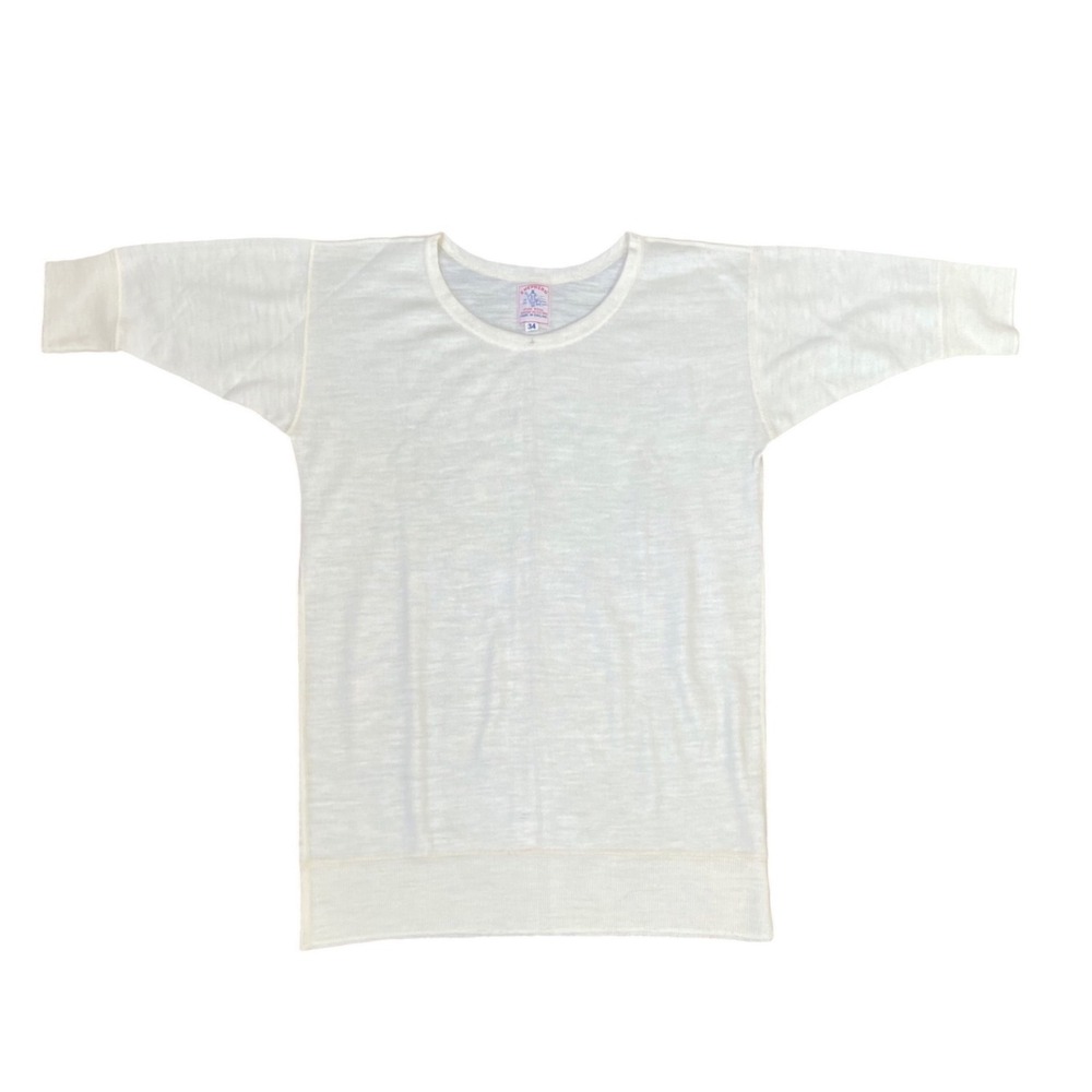 Vintage Shepherd Pure Wool Thermal‎ Undershirt Made in England Cream Size 34 XS